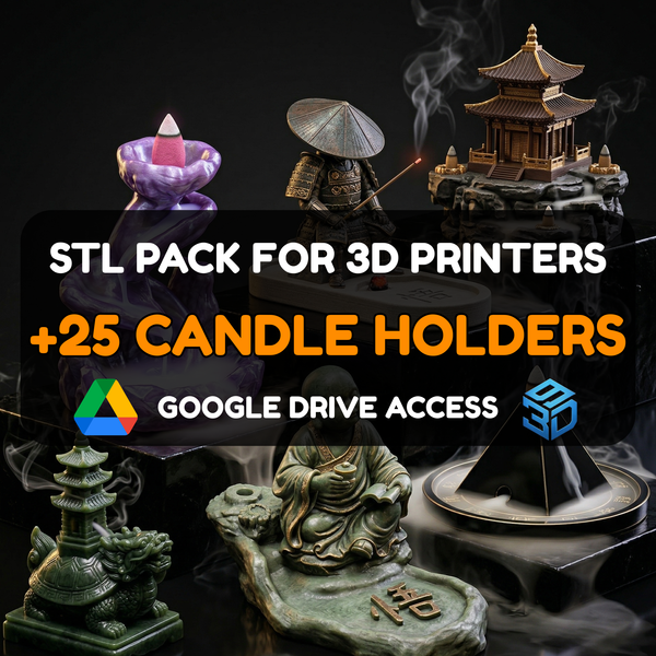 Candle Holder STL Pack – 25+ Elegant Home Decor Models For 3D Printers | Commercial License