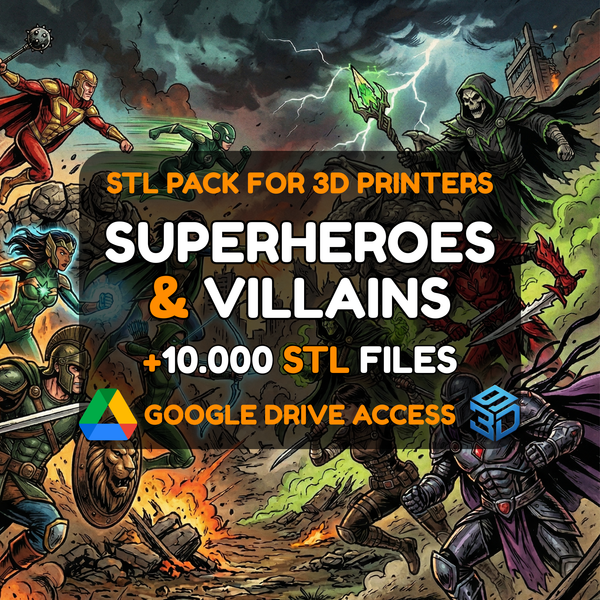 Superhero & Villain STL Pack – 10,000+ Multi-Verse Models For 3D Printers