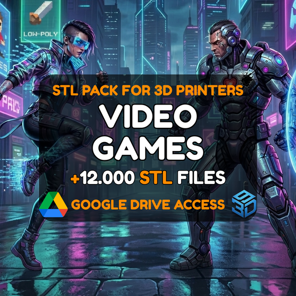 Video Game STL Pack – 12,000+ Iconic Gaming Character & Prop Models For 3D Printers