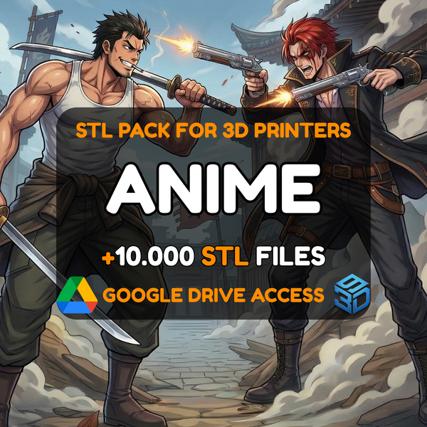Anime STL Pack – 10,000+ STL Files For 3D Printers | 45+ Iconic Shows