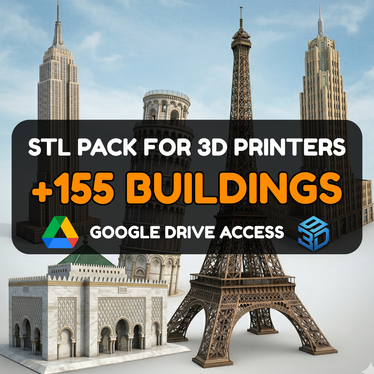 Buildings STL Pack – 155+ Architecture & Landmark Models For 3D ...