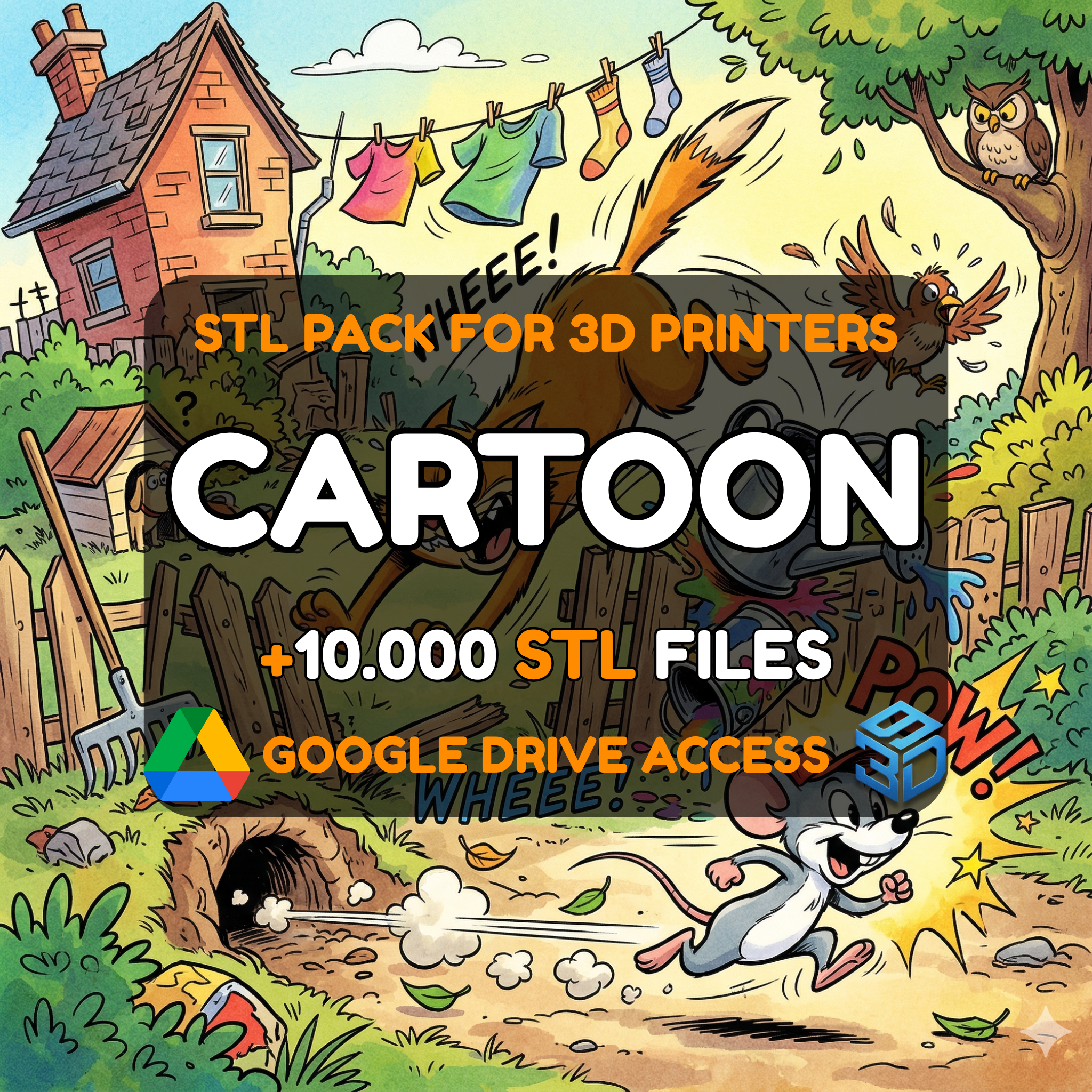 Cartoon & Animation STL Pack – 10,000+ Character Models For 3D Printers ...