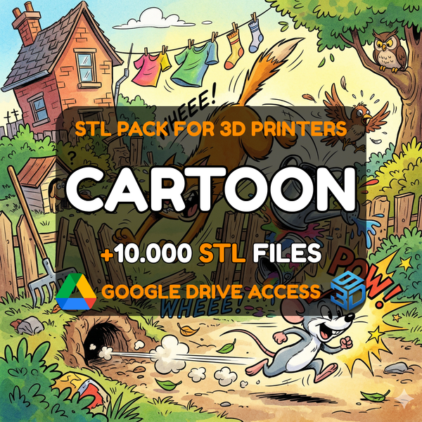 Cartoon & Animation STL Pack – 10,000+ Iconic Character Models For 3D Printers