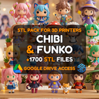 Chibi & Pop Figure STL Pack – 1,700+ Stylized Big-Head Character Models For 3D Printers