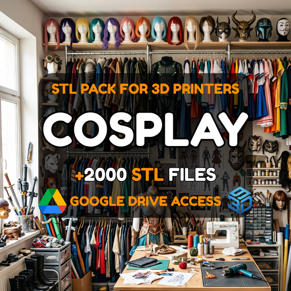 Cosplay STL Pack – 2,000+ Wearable Armor & Prop Models For 3D Printers