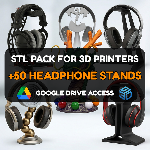 Headphone Stand STL Pack – 50+ Desk & Gaming Decor Models For 3D Printers | Commercial License