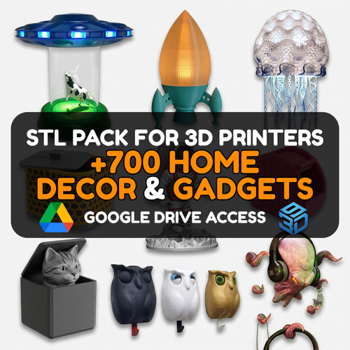 Home Decor & Gadgets STL Pack – 700+ Lifestyle & Tech Models For 3D Printers | Commercial License