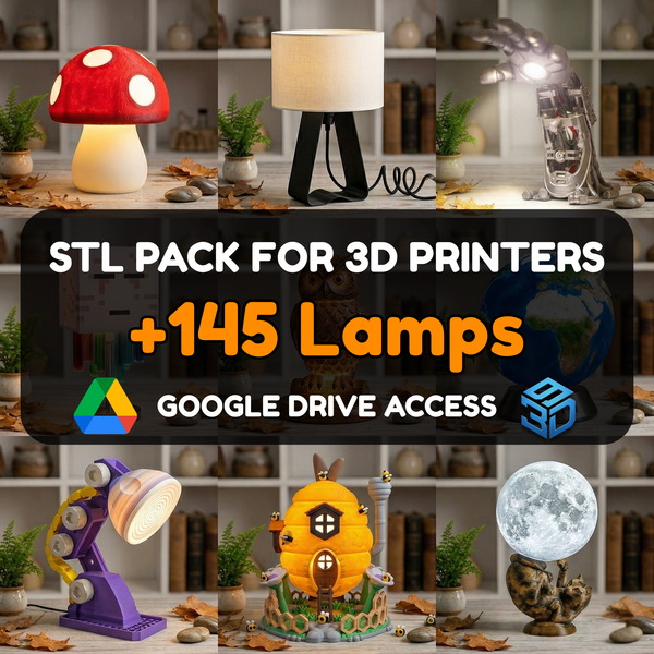 Lamp STL Pack – 145+ Ambient Lighting & Decor Models For 3D Printers | Commercial License