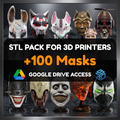 Mask & Helmet STL Pack – 100+ Cosplay & Sci-Fi Models For 3D Printers | Commercial License
