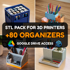 Organizer STL Pack – 80+ Desk, Workshop & Home Utility Models For 3D Printers | Commercial License