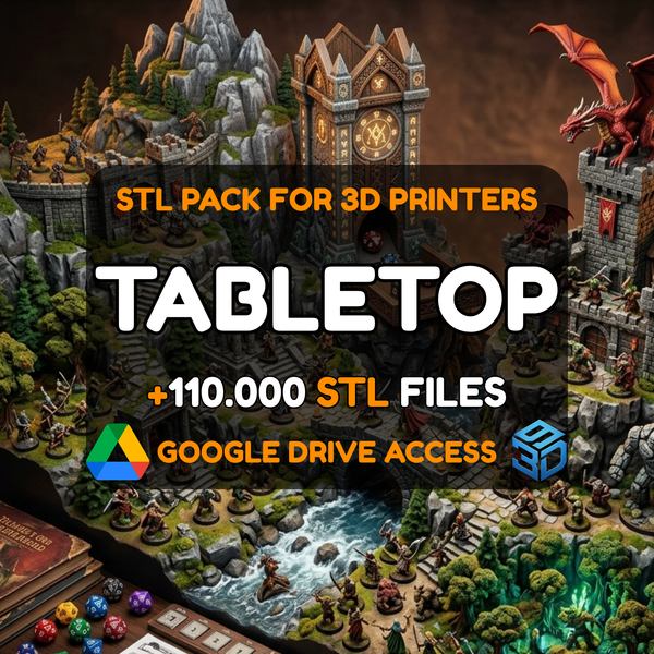 TTRPG STL Pack – 110,000+ Tabletop Miniature, Monster & Terrain Models For 3D Printers