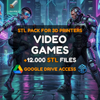 Video Game STL Pack – 12,000+ Iconic Gaming Character & Prop Models For 3D Printers