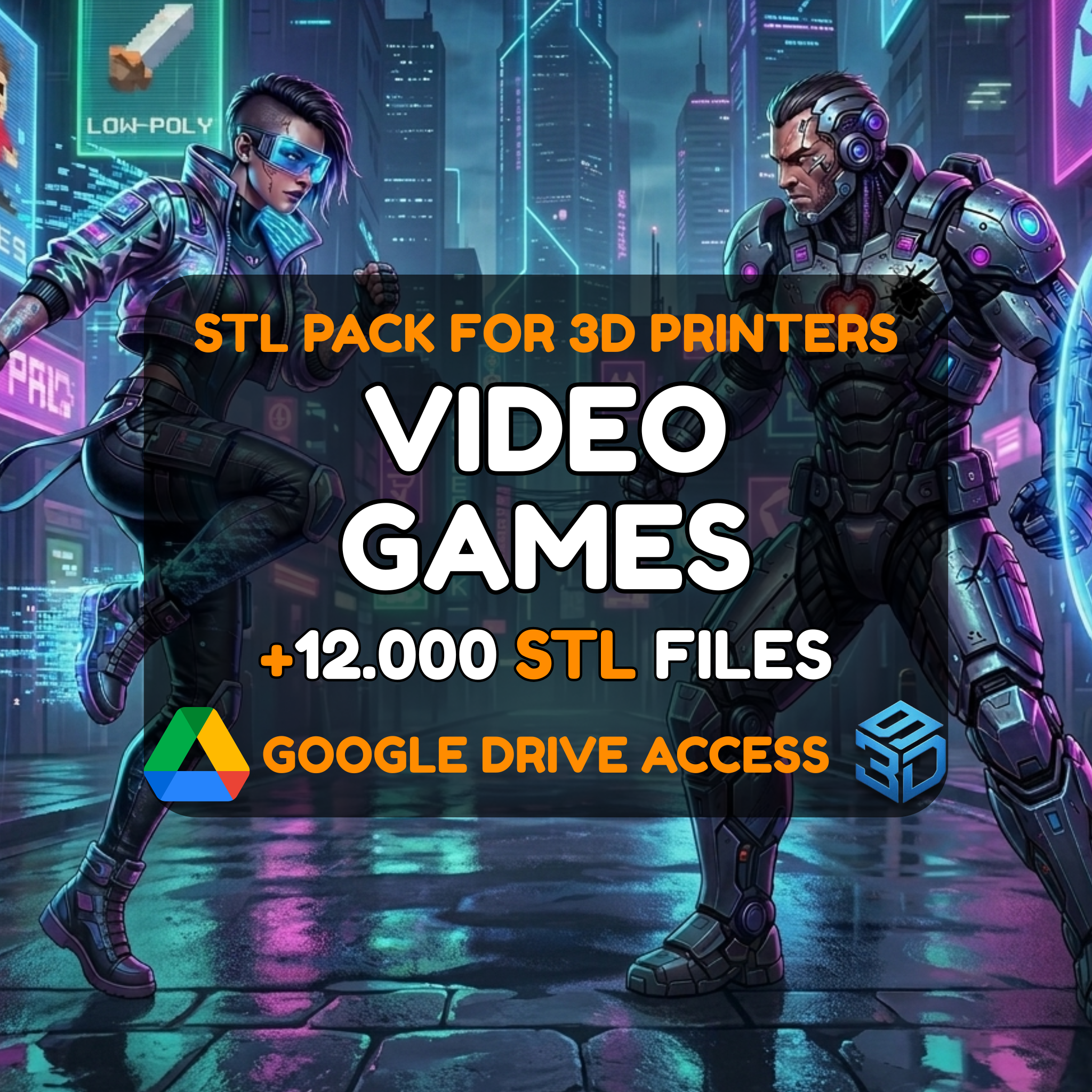 Video Game STL Pack – 12,000+ Iconic Gaming Character & Prop Models For 3D Printers
