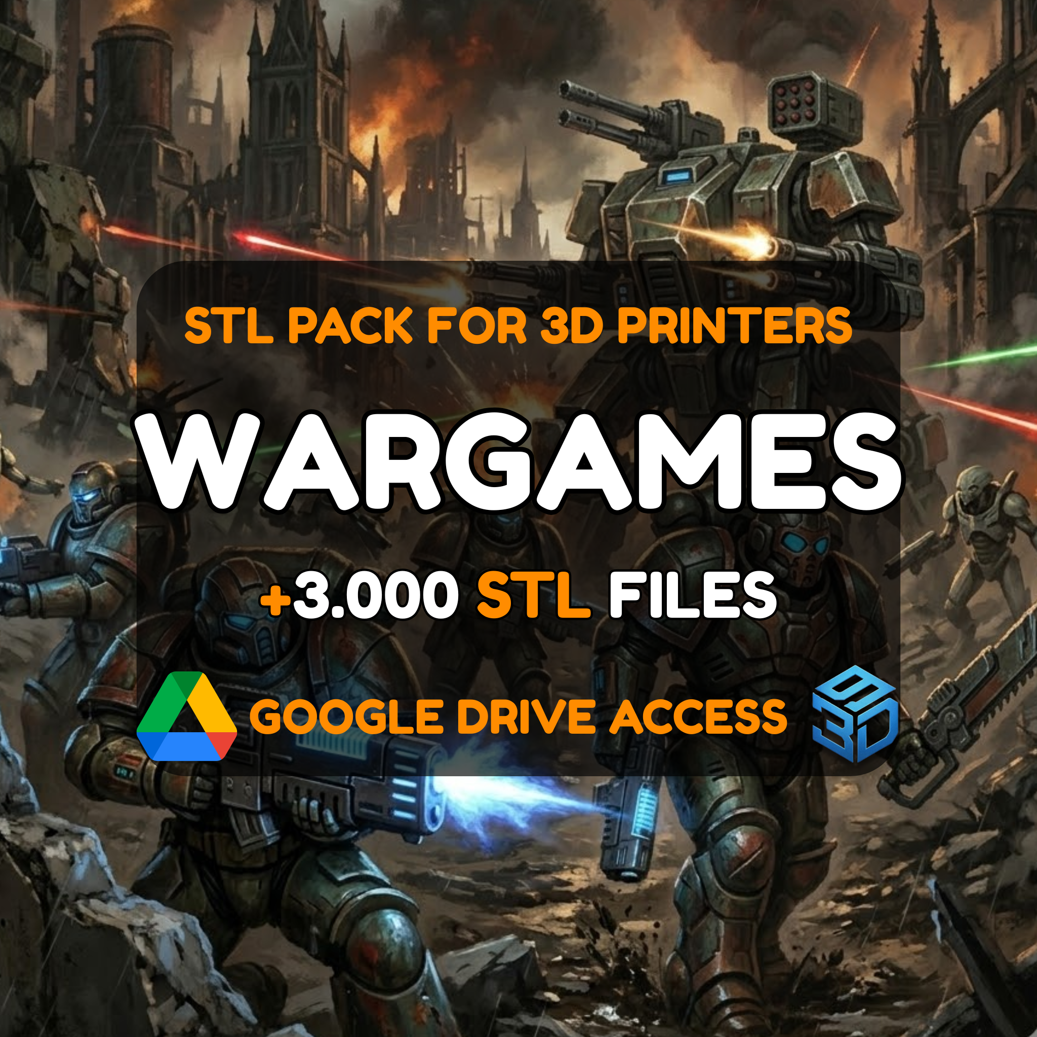 Wargames STL Pack – 3,000+ Tabletop Miniature & Vehicle Models For 3D Printers