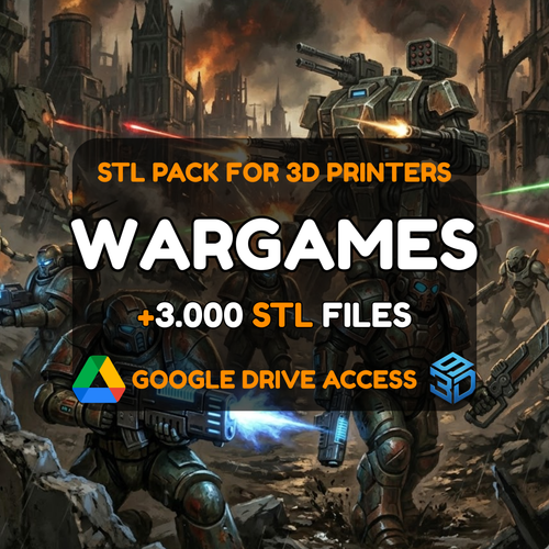 Wargames STL Pack – 3,000+ Tabletop Miniature & Vehicle Models For 3D Printers